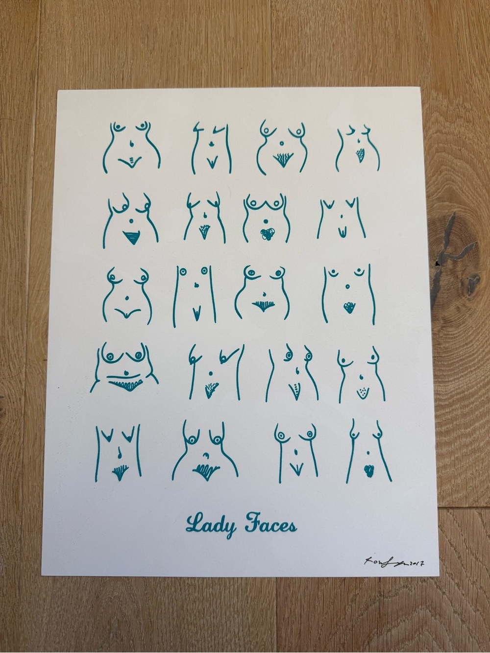 Lady Faces Print (signed by the artist)